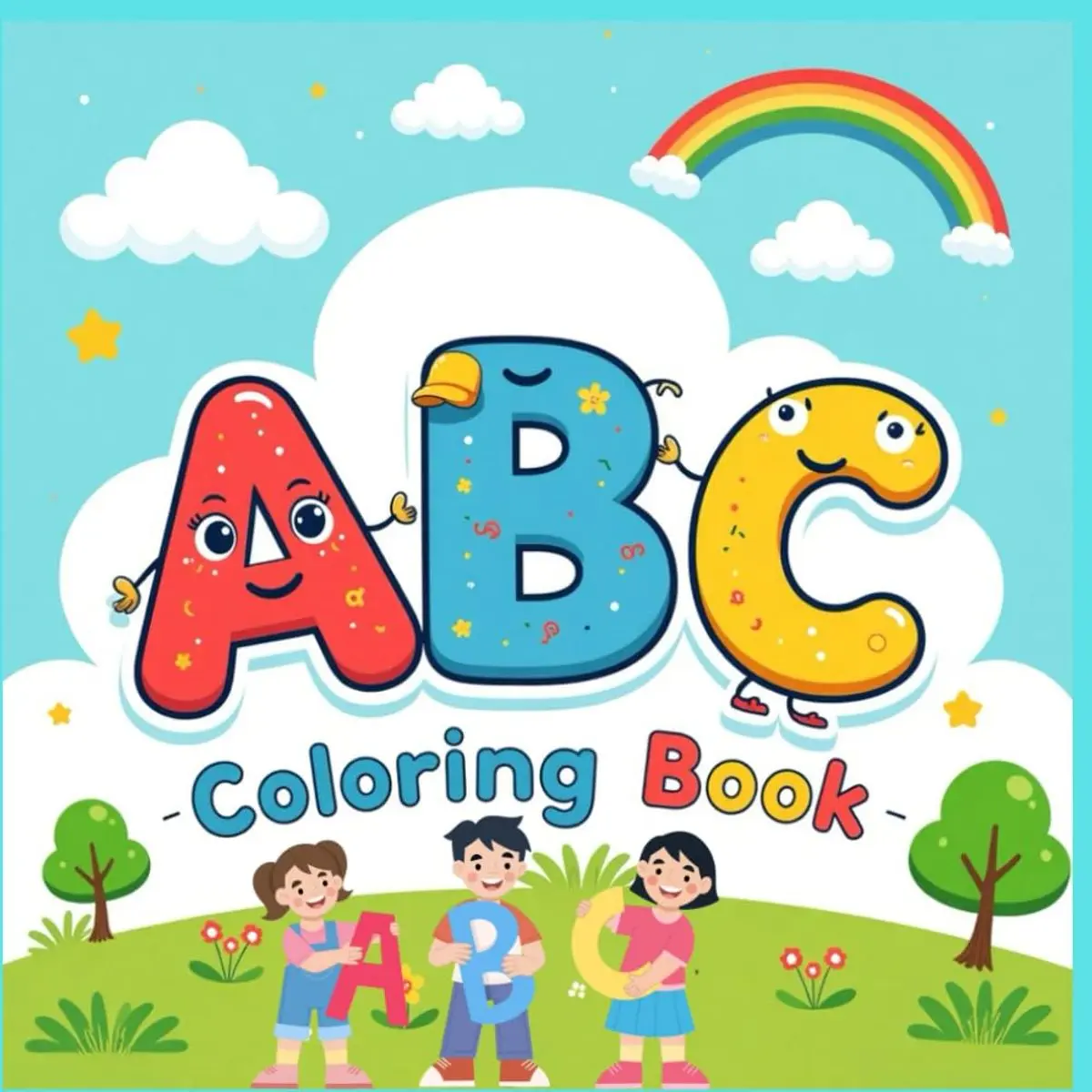 ABC Coloring Book for Kids Ages 3–6 – Fun A to Z Alphabet Coloring Pages with Big Letters and Easy Pictures – 70+ Educational Black and White Activity ... Kindergarten Learning – 8.5 x 8.5 with Bleed Paperback – June 4, 2025
