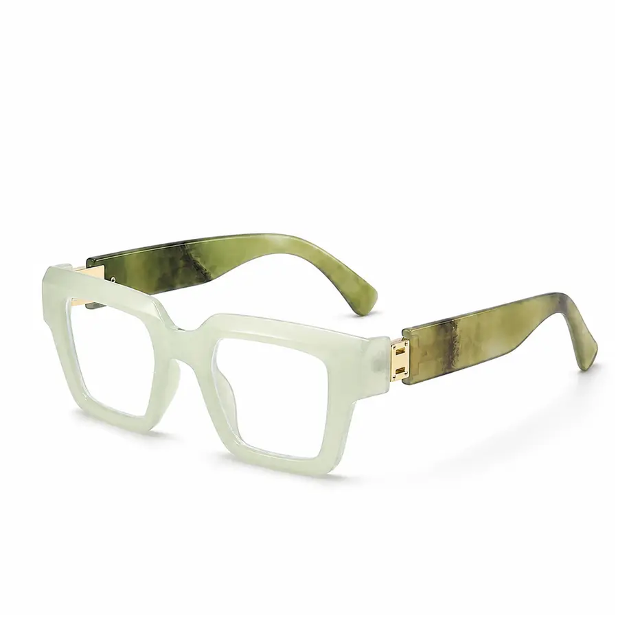 Unisex Oversized Square Reading Glasses - Polycarbonate Full Rim Bold Thick Frame Readers with Wide Lenses, 7 Powers for Multiple Tasks, Box