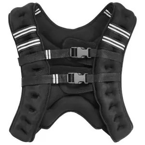 Adjustable Fitness Training Vest 6-30lb for Walking Running Strength Workout, Neoprene Sports Vest with Reflective Straps & Padded Shoulders