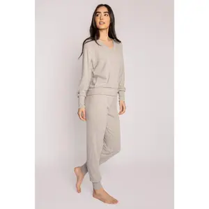 Textured Essentials Heather Grey Lounge Set