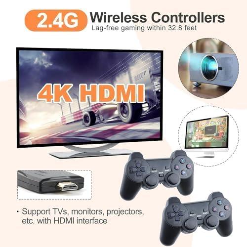 Wireless Retro Game Console M8 Video Game Stick 4K HDMI Output Plug and Play Nostalgic Game Box Built-in  1/5/0/0/0 Games