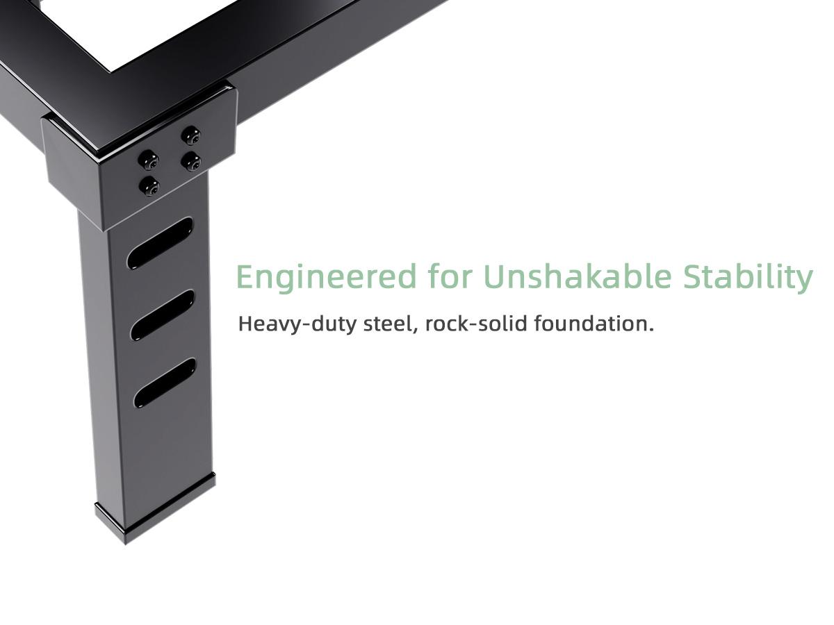 COZPAW Queen Size Metal Platform Bed Frame with Storage - 14/ 18 Inch Height, Heavy Duty 3500 lbs Capacity, Anti-Squeak Design, No Box Spring Needed, Easy Assembly