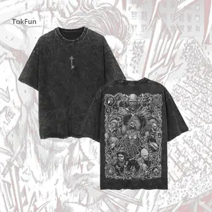 The Key Shingeki no Kyojin - Attack On Titan Anime Vintage Black Cotton T-shirt, Comfortable Washed T-shirt With Short Sleeves, Gift For Anime Fan,  A Unisex Gift For Anime Lovers