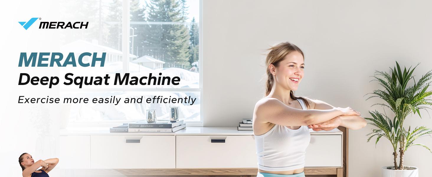 Merach Deep Squat Machine, Adjustable Glutes workout for Home Gym Workout Training, Sit Up Machine for Abs and Muscle Building,  Abdominal bench, Push Up Fitness Equipment, TikTokShopBlackFriday