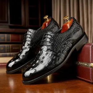 Large size men's high-end light luxury top layer cowhide business casual leather shoes men's shoes wedding shoes formal shoes 22D35