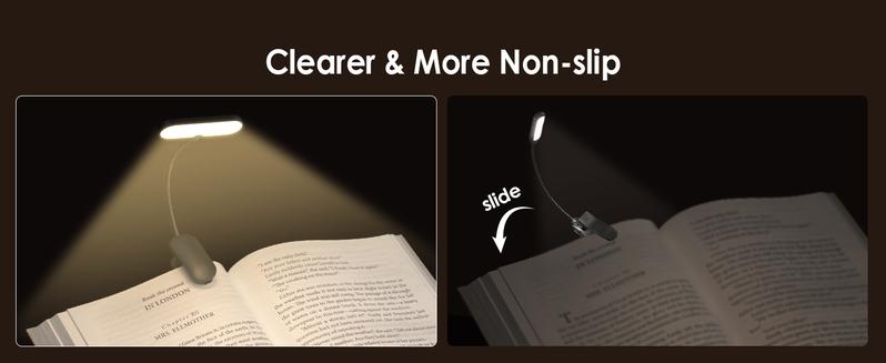 Clip-On Reading Light! 3 Color Temperatures & Stepless Dimming, Student Dorm & Bedside Lamp, Eye-Care Night Light