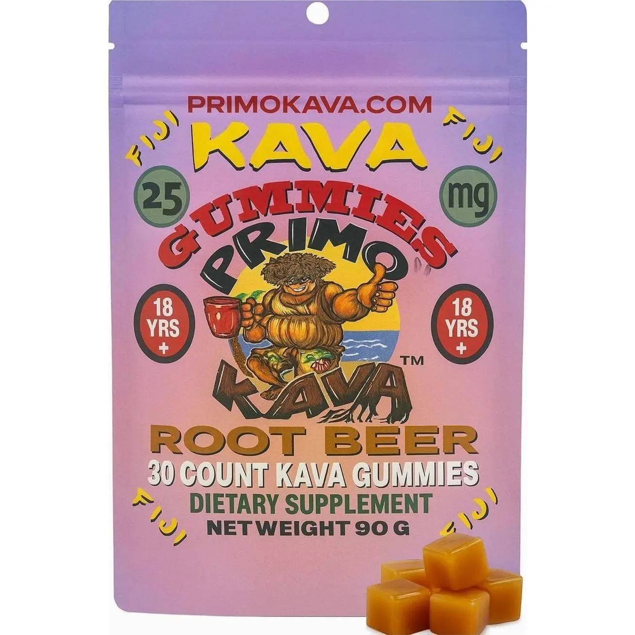Kava Kava Gummies 375mg – Strong Noble Kava with 375mg Kavalactones per Package for Calm & Relaxation – Fast-Acting Fiji Kava Root Extract – Certified 3rd Party Testing - Root Beer Flavor