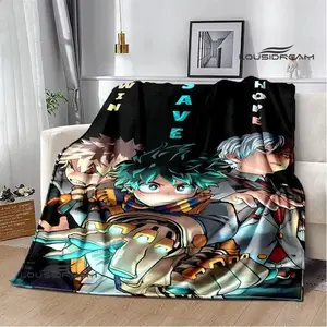 Aura Blankets My Hero Academia Cartoon printed blanket Warm Flannel Blankets Soft and Comfortable blanket Home Travel Blanket Birthday Gift  Superb Christmas blanket gift