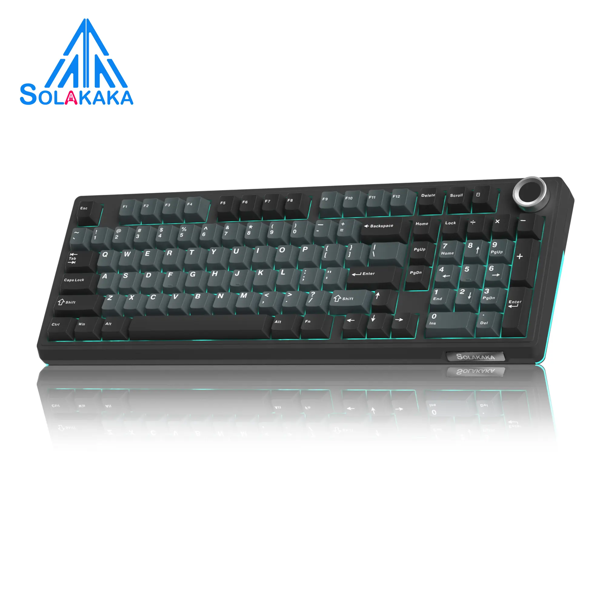 SOLAKAKA KI99 Pro Quiet Wireless Mechanical Keyboard - Feather Switch, Hot Swappable, RGB LED Backlit,Gasket Structure, Tri-Mode, Lighted Mechanical Keyboard for Gaming (BlackBlue), Led Backlit Keyboard,back to school,back to school haul