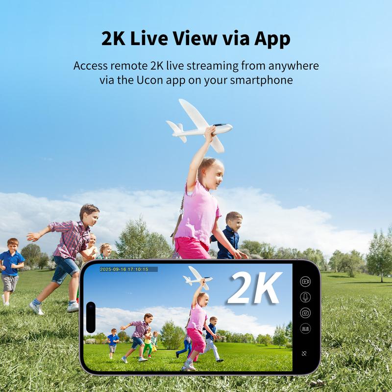 4G LTE Solar Powered Security Camera CB114S with 2K Live View 360° Coverage Two Way Audio PIR Motion Detection IP65 Waterproof Outdoor Surveillance（4G DATA REFILL Required）