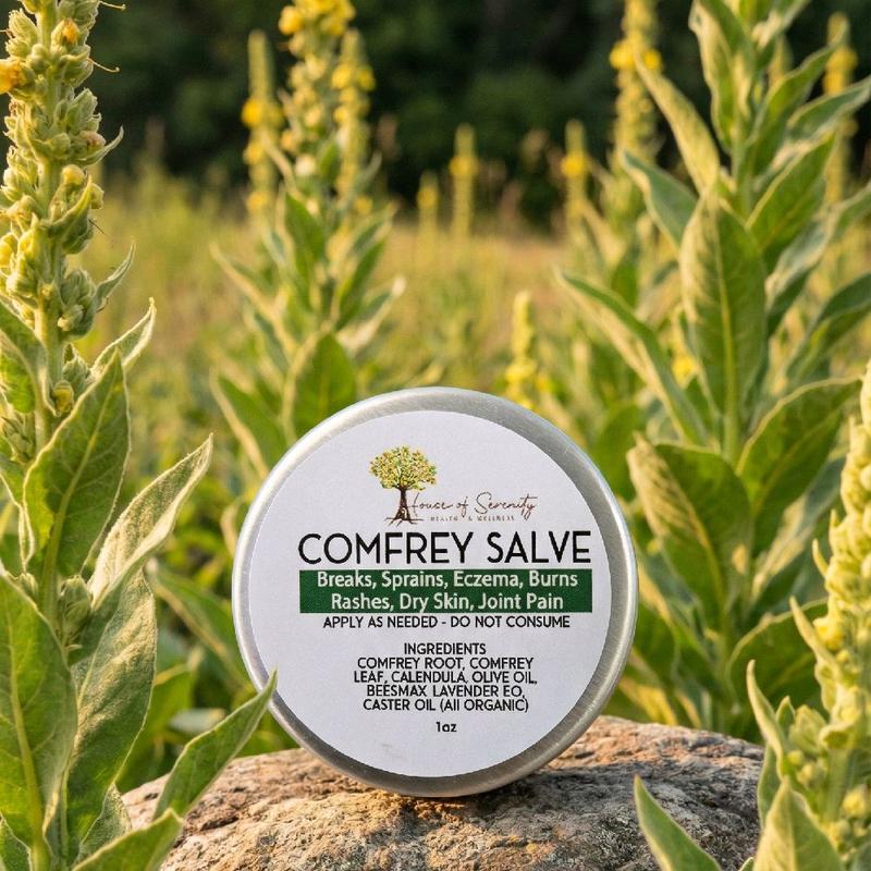 comfrey salve: broken bones, sprains, eczema, burns and bug bites Wellness Healing Therapeutic Leaf Lavender Therapy Solution Natural