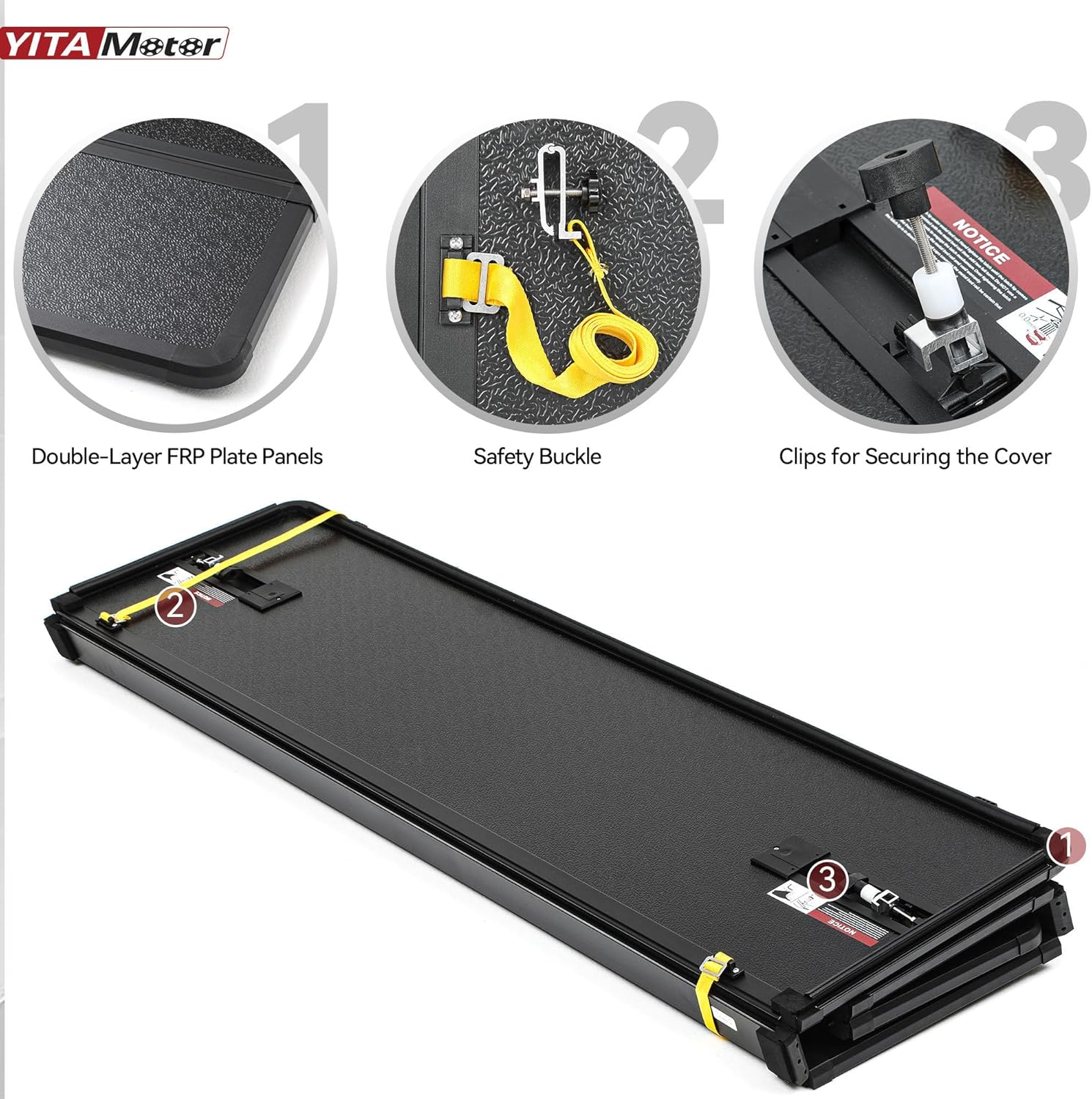 5.5ft Bed Quad Fold Hard Truck Tonneau Cover for Ford F-150 F150 2015-2025 Heavy-Duty Aluminum Alloy Bed Cover