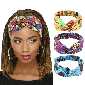 Lue's House African Pattern Print Headband for Women Twist Style Hair Band Salon Make Up Hair Wrap Headwear Turban Ladies Hair Accessories