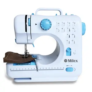 Milex Insta Stitch Portable Sewing Machine – Mini Electric Stitcher with Foot Pedal, LED Light & Dual Speed, Pink