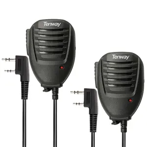 TENWAY Microphone Police  Mic Accessories Ham Radio Speaker Mic for Baofeng UV-5R Mini BF-F8HP Pro 5RM UV-32 DM-32 GM21 UV-5G Plus GM-15PRO GM-5RH K5PLUS AR-152 walkie talkie