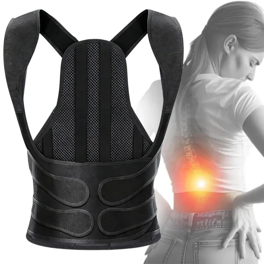 Unisex Waist Trainer and Posture Corrector 2.0, Adjustable Hunchback Aligners Vest with Waist Wrap for Upper Back, Shoulder, and Spine Support, Adjustable Waist Wrap