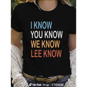 Soft Cotton Crew Neck T-Shirt – 'I Know You Know We Know Lee Know' Design