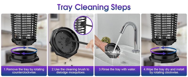 4500V Electric Insect Zapper, USB Rechargeable Solar Mosquito Killer Lamp with UV Light, for Home, Backyard, Garden, Camping Handy Cordless