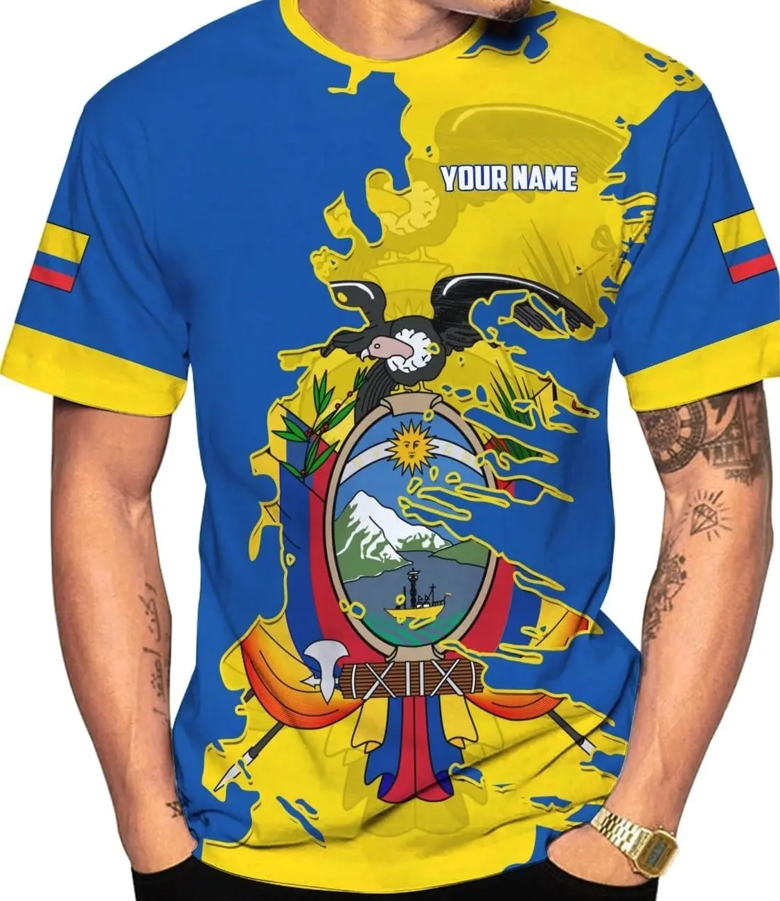 Personalized Ecuador Soccer Shirt Custom Name Number Flag Jersey Unisex Sports Tee for Ecuadorian Fans P17