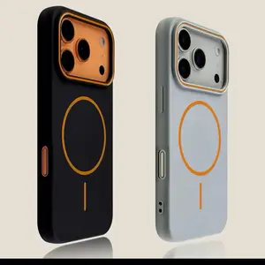 Luxury Magnetic Matte Soft Phone Case For iPhone 17 Pro Max shockproof magsafe Wireless Charging Cover