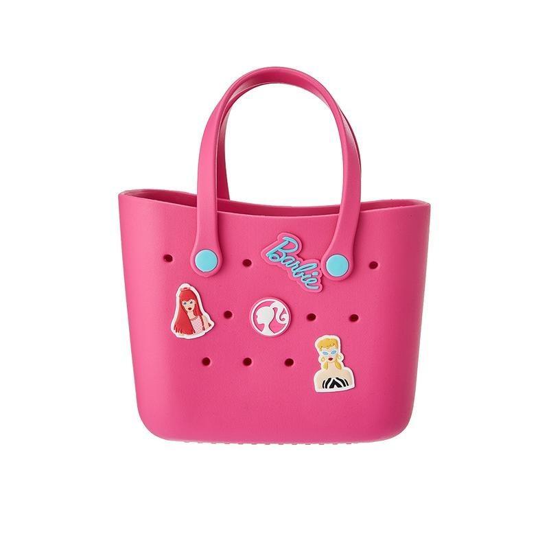 [HolidayGift Bag]Barbie Crocs-Style Lunch Bag for Women & Girls – Cute Durable Tote with Handle, Perfect for School, Work & Daily Use