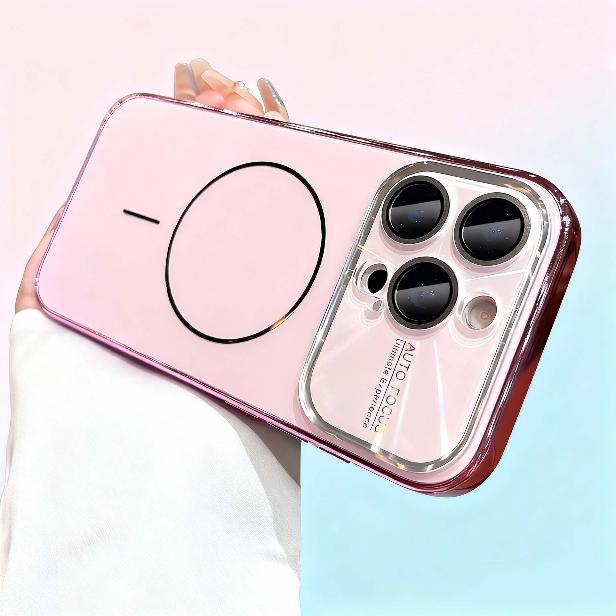 Aurora Laser Pattern Phone Case, Compatible with MagSafe,Anti-Scratch Camera Lens Protector, Military Grade Drop Shockproof Cover for iPhone 17/16/15/14/13 Pro Max Case