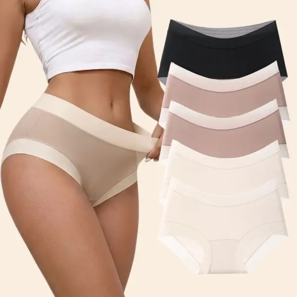 DAVID ARCHY Women's Summer Cooling Panties 5-Pack - Silky Soft, Smooth, Breathable, Quick-Dry, Lightweight Fabric Underwear for Gym & Everyday Wear Womenswear