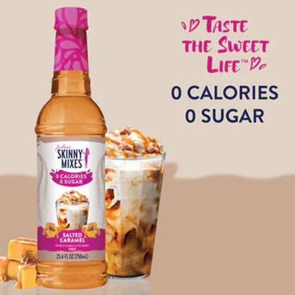 Skinny Syrup Salted Caramel Beverage - Sweet Flavor with No Calories or Sugar Added Skinny Syrup Salted Caramel Beverage - Sweet Flavor with No Calories or Sugar Added