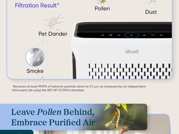 LEVOIT Vital 100S Pet Air Purifier for Home Large Room Bedroom Up to 1110 Ft² with Light Sensors, Smart WiFi, HEPA, Sleep Mode for Pets, Allergies, Dust, Odor,valentinesdaygift