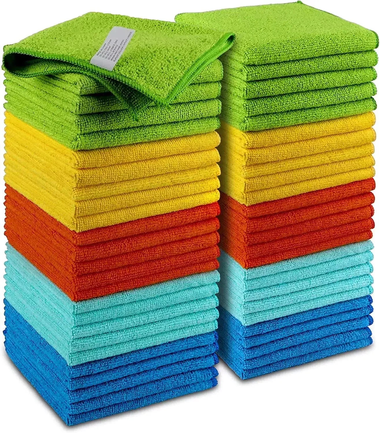 50 PCs Microfiber Cleaning Cloths, Water Absorbing Multi-Purpose Cloths for Automotive Maintenance, Car Polishing & Detailing, Home Cleaning