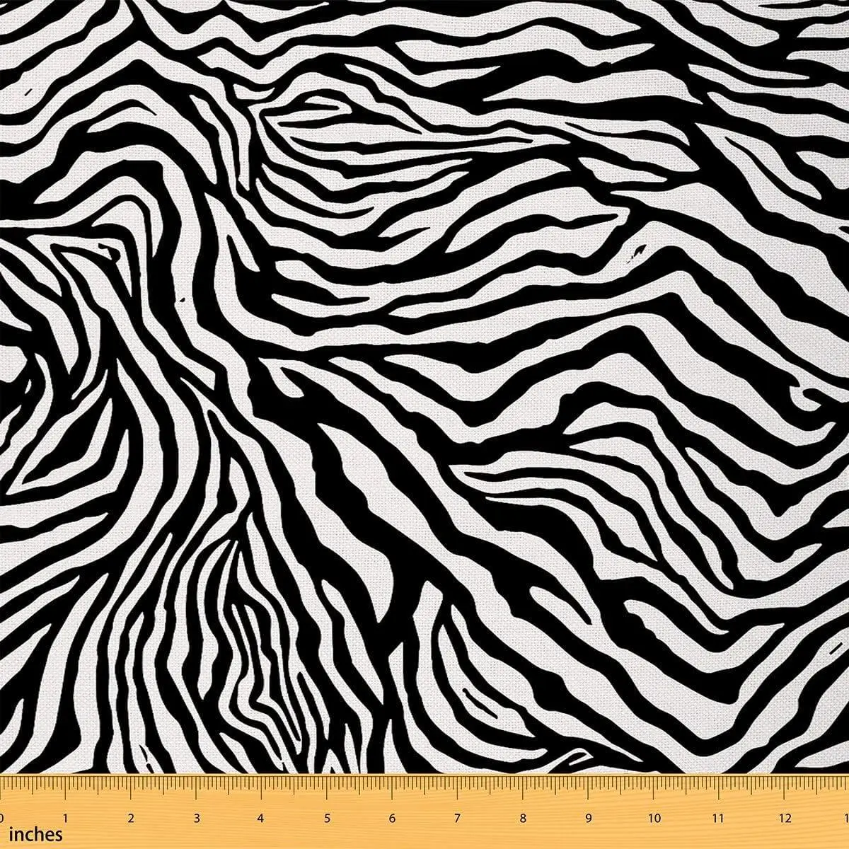 Africa Wildlife Animal Skin Outdoor Fabric by The Yard,Black White Geometric Striped Fabric by The Yard,Africa Wildlife Animal Skin Soft Flannel Polyester No Stretch Fabric for Quilting Sewing,5 Yard, Animal Print, Waterproof