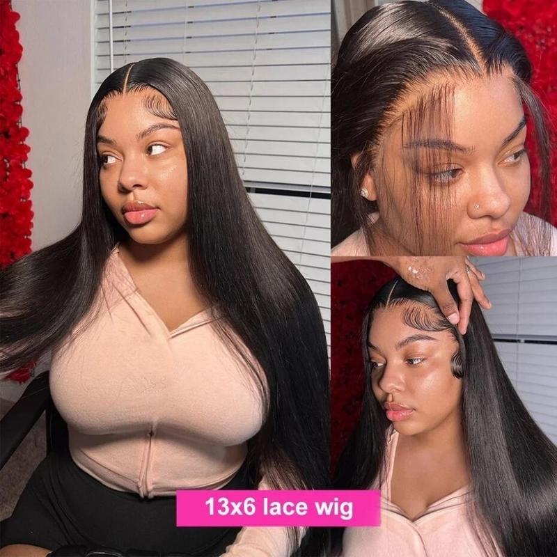 Bling Hair Smooth Straight 13x4 HD Transparent Lace Frontal Wig Brazilian 13x6 Lace Frontal Human Hair Wig For Women Prepluck Remy Hair 4x4 Lace Closure Wig