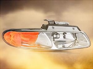 Nilight Headlight Assembly Compatible with 1996 1997 1998 1999 Chrysler Town & Country Dodge Grand Caravan Plymouth Grand Voyager Replacement Headlamp Chrome Housing Amber Reflector