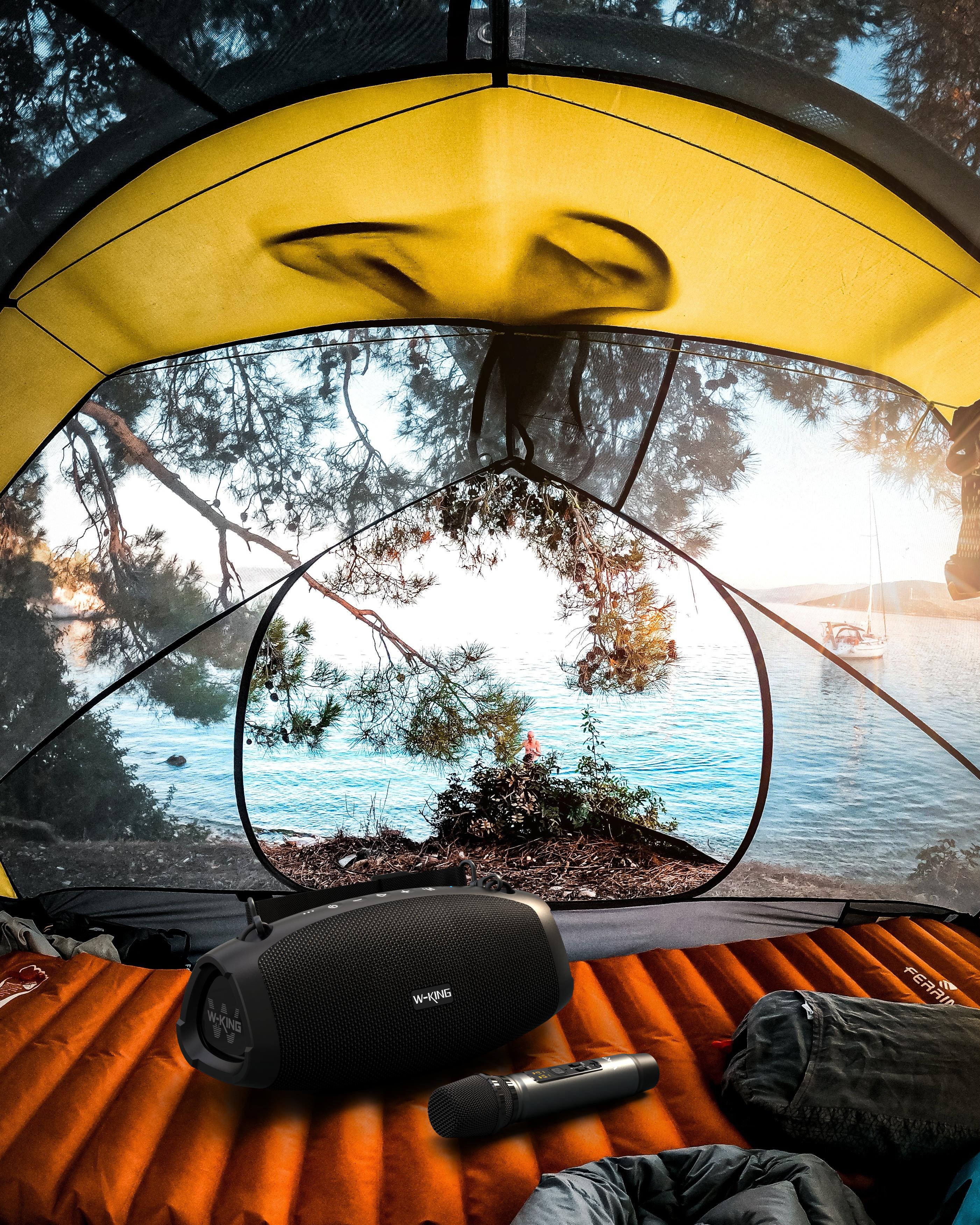 W-KING 120W Peak Outdoor Bluetooth Speaker, Wireless Mic+IPX6 Waterproof+42H Play, EQ/AUX/TF for Large Party Soundbar W-KING 120W Peak Outdoor Bluetooth Speaker, Wireless Mic+IPX6 Waterproof+42H Play, EQ/AUX/TF for Large Party Soundbar