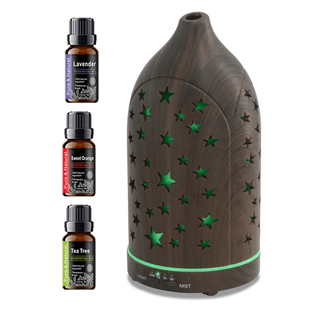 Star Hollow Aromatherapy Diffuser - 7 Custom Color Glow Options, Whisper Quiet, Safe & Stylish Scented Oil Diffuser for Calming Home Fragrance, Scented Oil Diffusers