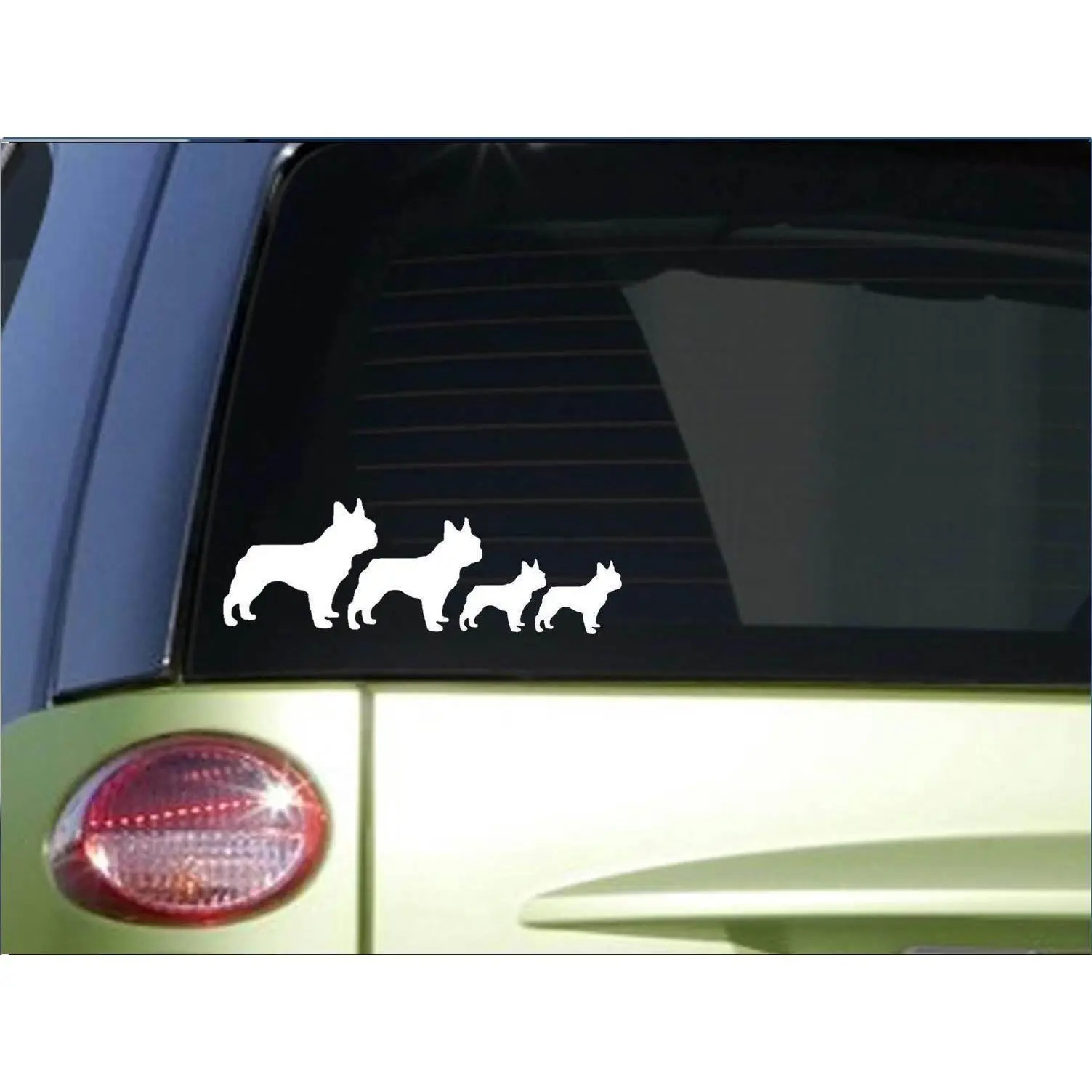 Frenchie family sticker *H161* 8.5" wide vinyl french bulldog