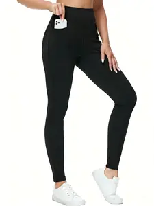 Women's High-Waisted Stretchy Soft Belt Pocket Nine-Point Pants Slim-Fitting Daily Cycling Wear Sweatpants for Comfort and Style summerwins