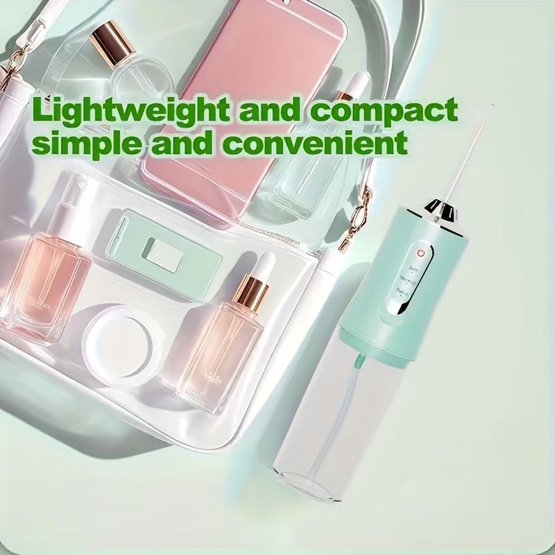USB Rechargeable Home Mouthwash, Powerful Portable Irrigator with 3 Modes And 4 Nozzles for Teeth Cleaning, Travel Cordless Oral Rinser, Travel Dental Rinse, Home Electric Pulse Dental Cleaner, Father's Day Gift, Holiday Gift, Christmas Gift