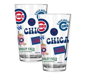 Memory Company 2pk MLB Loco Design 16oz Pint Glass