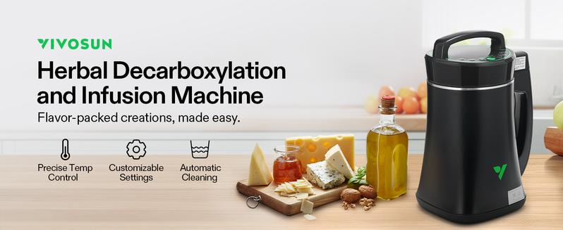 VIVOSUN Herbal Decarboxylation and Infusion Machine, Botanical Extractor and Infuser for Making Butter, Oil, and Tinctures, Includes Recipes and Complete Accessories