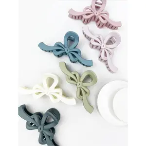 Knotted Bow Soft Tone Matte Hair Claw