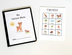 Nature Morning Menu with 23 Activity Pages| Preschool Curriculum| Toddler Busy Book|Preschool Workbook|Homeschool Curriculum| busy books for kids