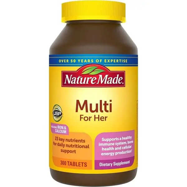 Nature Made Multivitamin for Her, Multivitamins for Women, Daily Nutritional Support, Nature Made Multi Women Vitamins & Minerals, 300 Tablets, 300 Day Supply