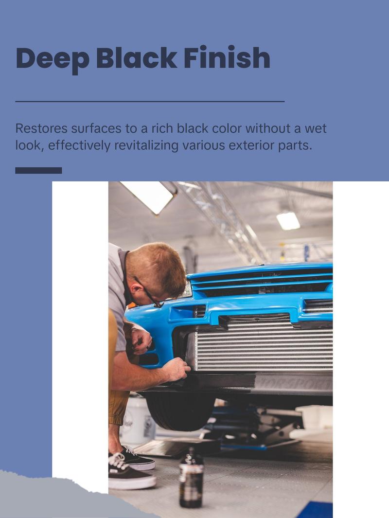 Solution Finish Full Installation Kit - Enriche, Condition, Protect; Black Plastic Trim Restorer (12oz) + 2 Microfiber Towels + Applicator Sponge + Gloves Solution Finish Full Installation Kit - Enriche, Condition, Protect; Black Plastic Trim Restorer (12oz) + 2 Microfiber Towels + Applicator Sponge + Gloves