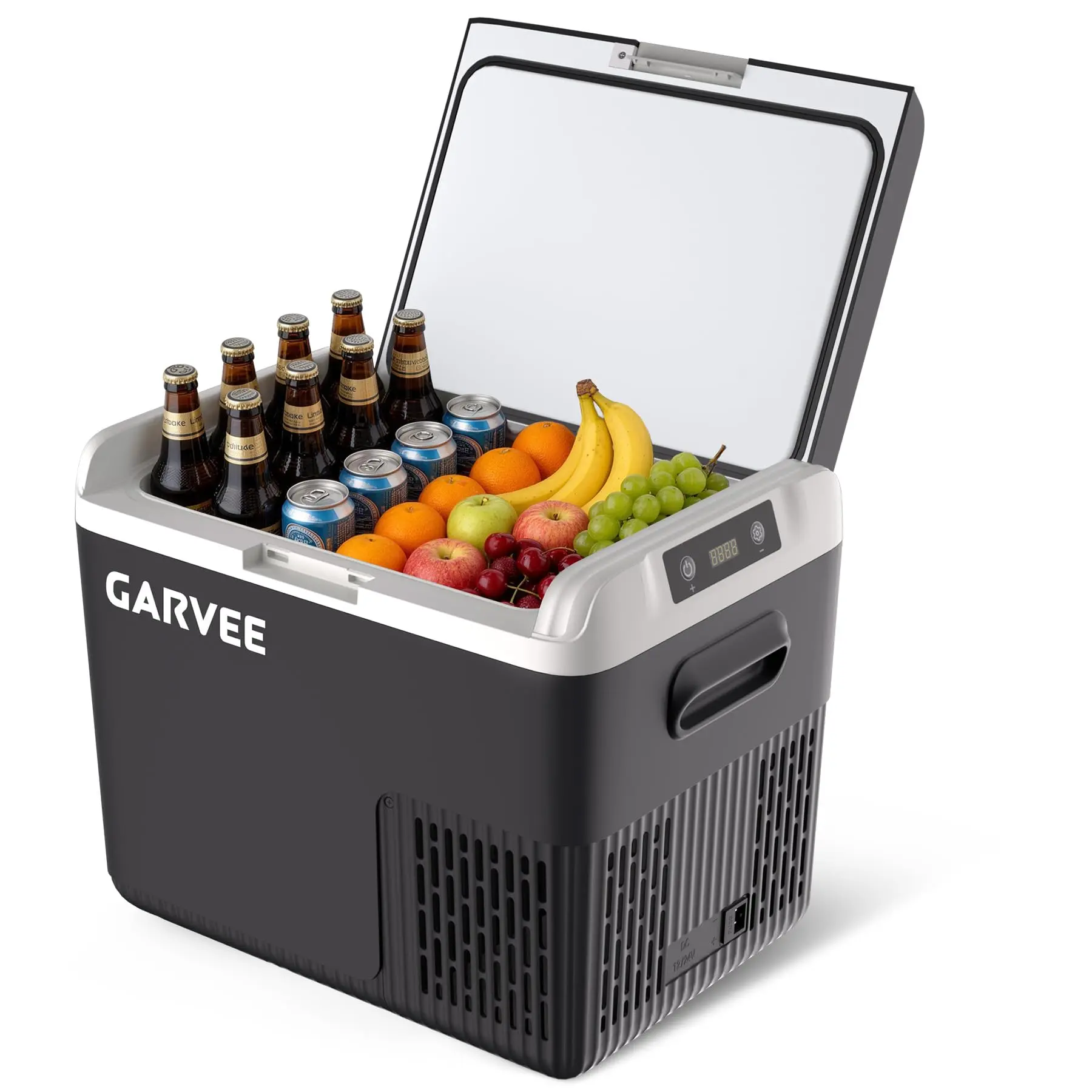 Garvee Portable Car Refrigerator Freezer 19QT (18L) – -4°F to 68°F Fast Cooling Electric Compressor – 12/24V Vehicle Mini Fridge – Ideal for Road Trips, Travel, Car, RV, Truck