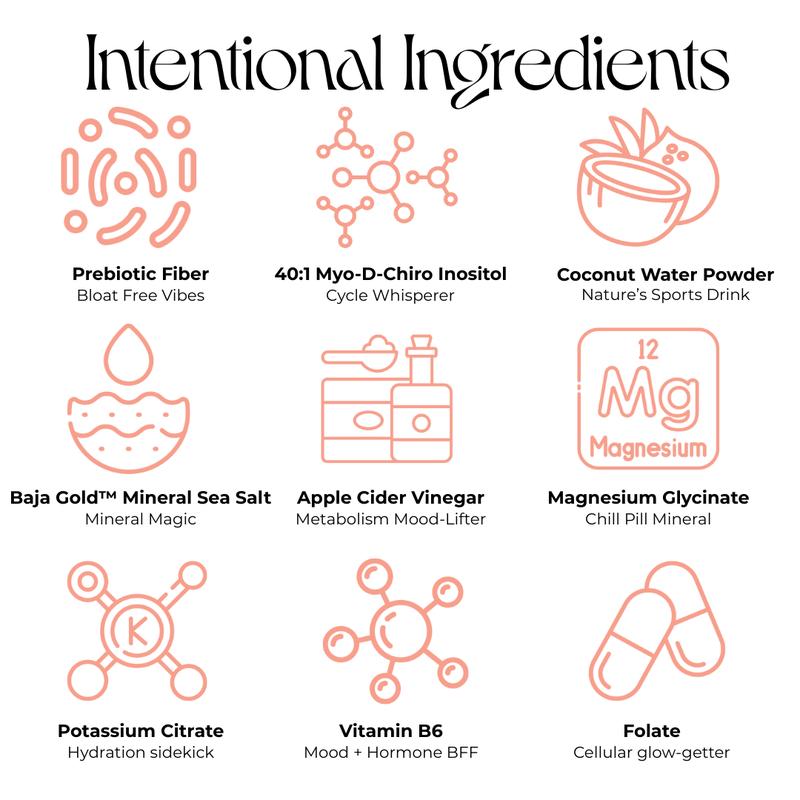 IRIS Strawberry Lychee Hormone Health Electrolyte Drink Mix 15 On-The-Go Sticks Variety Pack for PCOS Support Ovarian Function with 40:1 Myo D-Chiro Inositol Magnesium Prebiotic Fiber