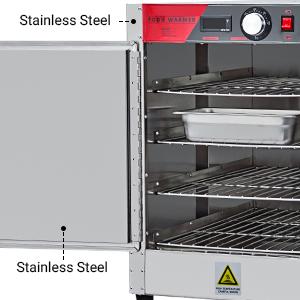 【GARVEE】Commercial Stainless Steel Food Warming Cabinets with Multiple Tiers (4 to 16), Adjustable Temperature, Water Tray, and Excellent Insulation for Pizza, Chicken, Pastries, and Restaurant Use