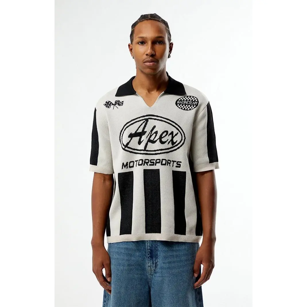 Pacsun Men's Apex Motorsports Polo Sweater Shirt