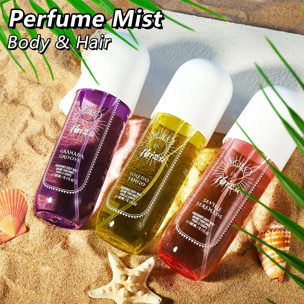 SOLO EN IBIZA 6.1 fl.oz/180ml Body & Hair Fragrance Mist For Men & Women, Long-Lasting Perfume Spray, Perfect For Dating, Daily Life, Parties, Gift Giving Natural Scent