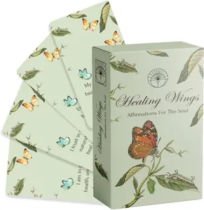 Soul Sticks Positive Affirmation Cards, Motivational, Mindful Daily Cards, & Self Care, Unique Gifts for Women and Men (Healing Wings)